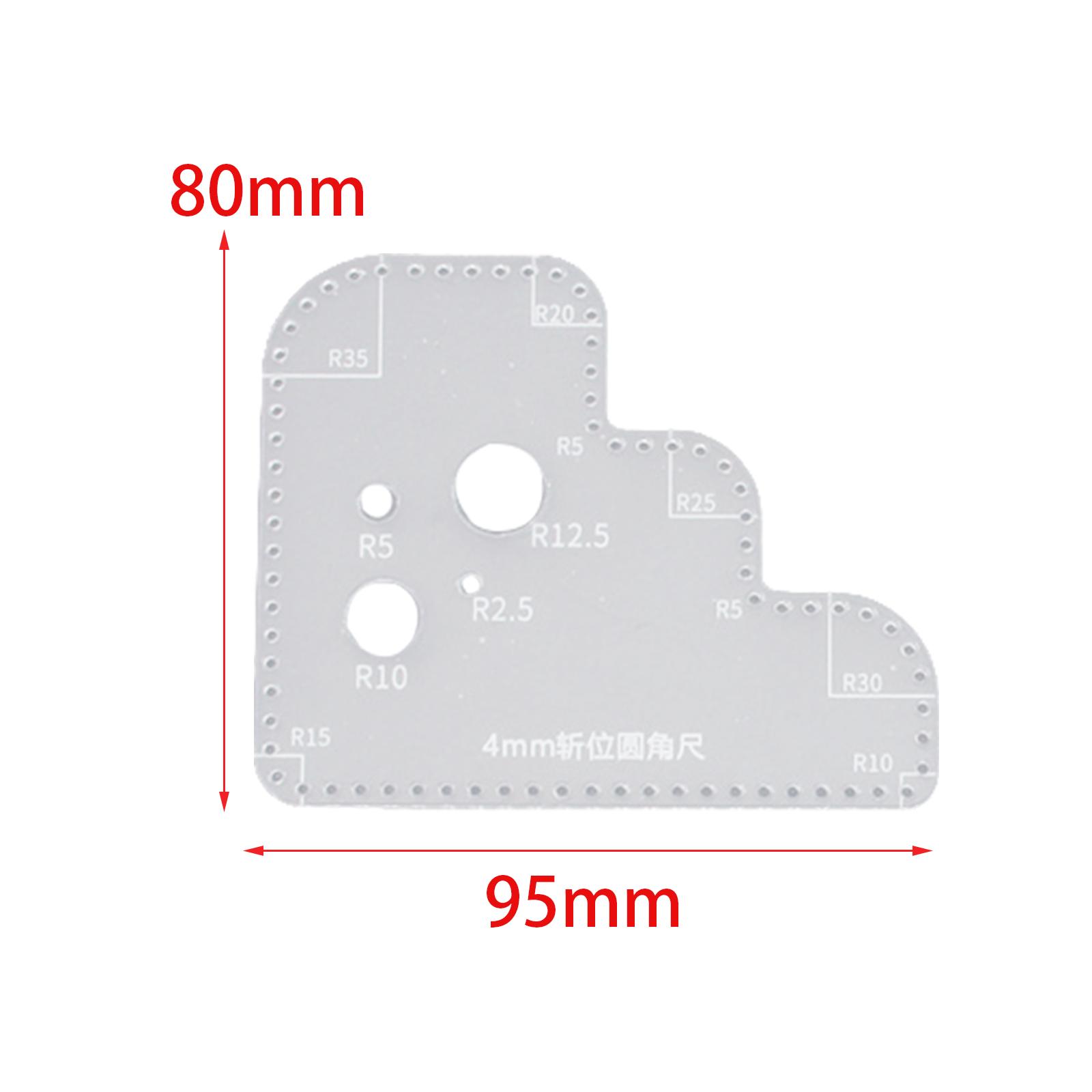 Leatherwork Templates - Righello Circolare in Acrilico Trasparente con