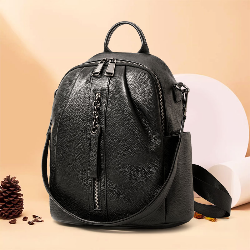 Leather Work Rucksack - Zaino Antifurto in Vera Pelle di