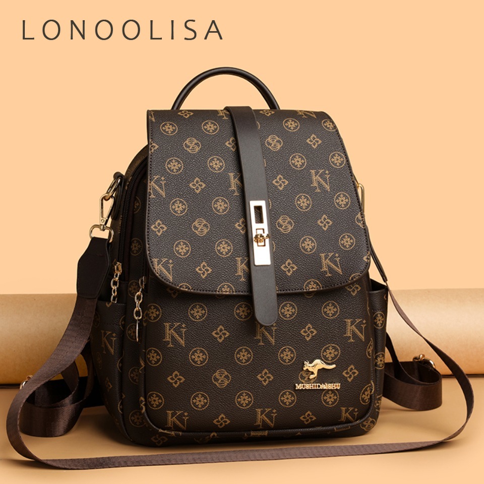 Leather Work Rucksack - Zaino Vintage Stampato di Alta Qualità