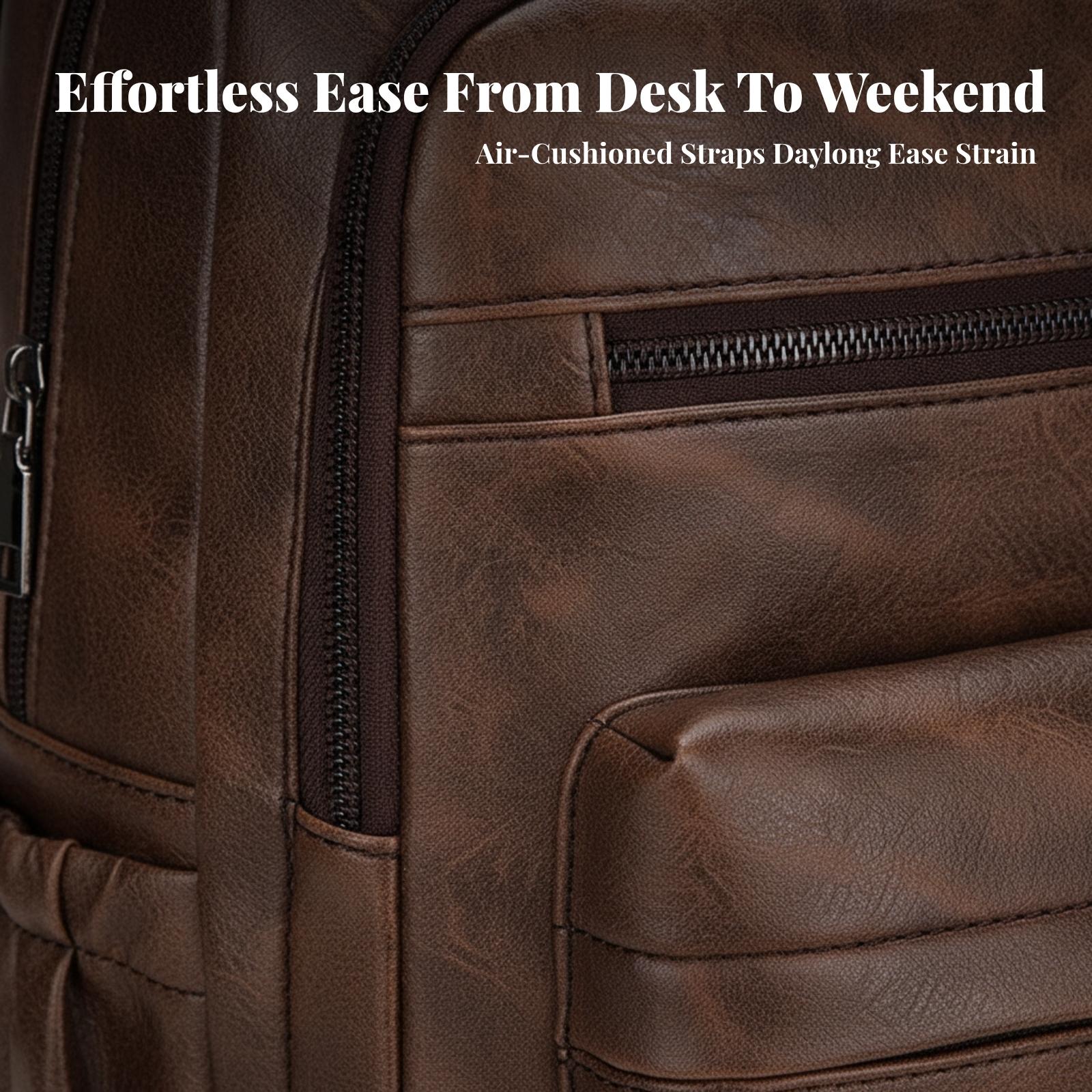 Zaino Impermeabile da Uomo con - Leather Work Rucksack recensione e prezzo